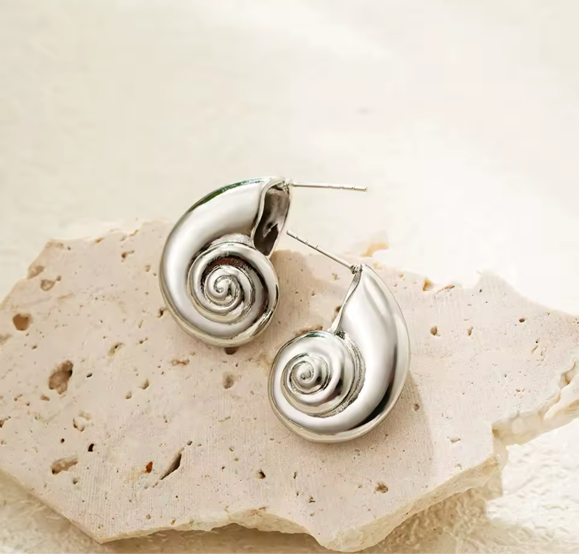 Silver Shell Ohrringe