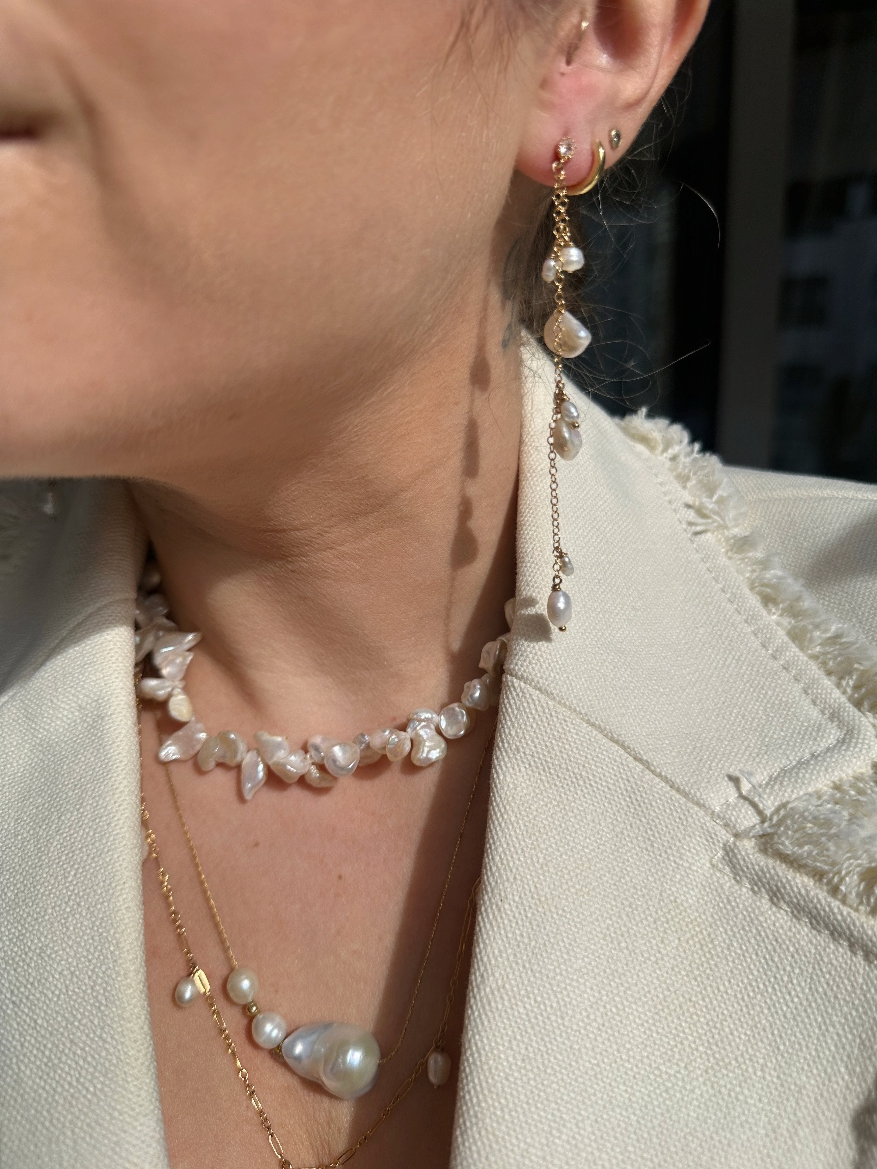 Keshi Pearl Earrings