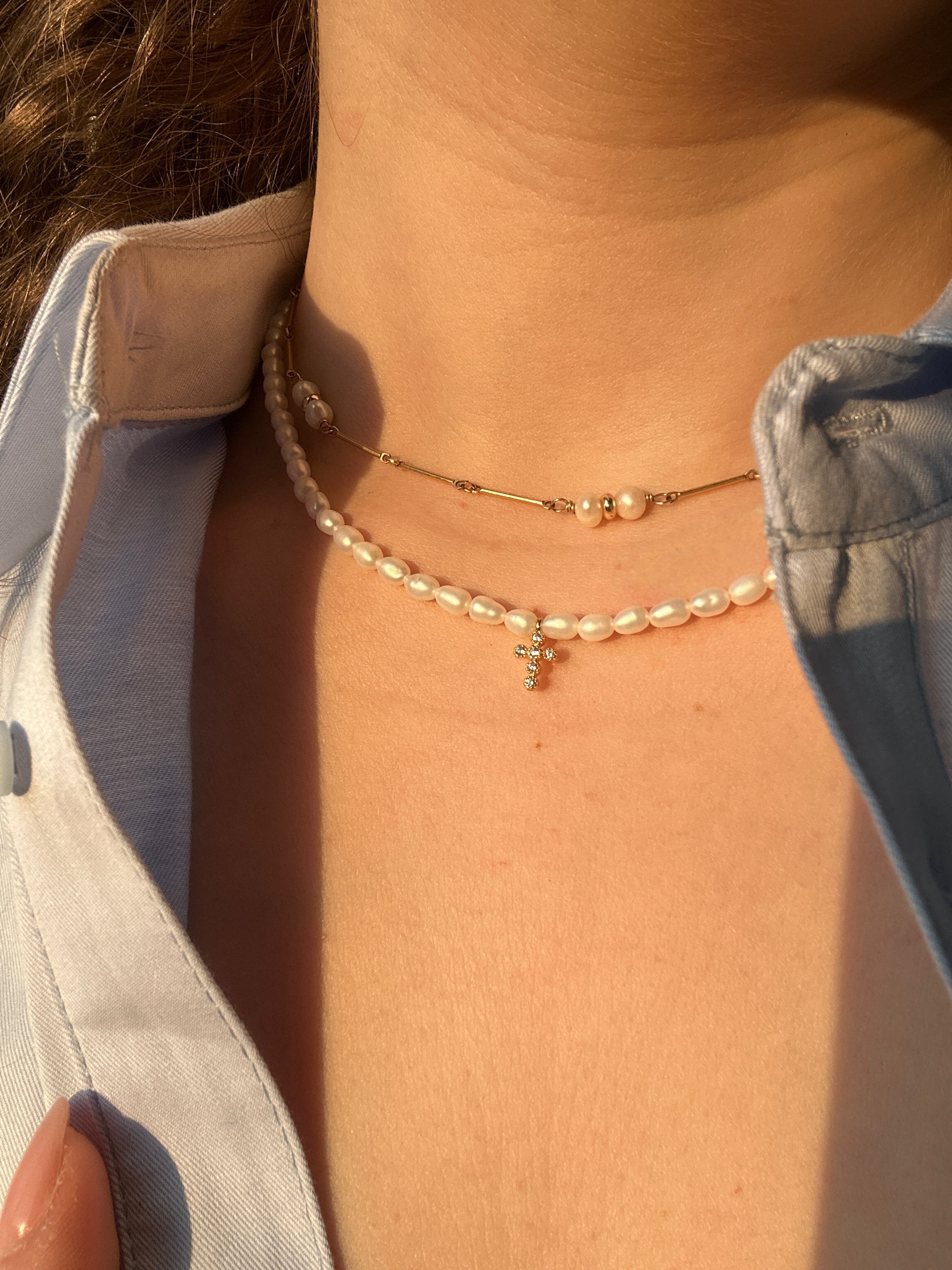 Tiny Cross Necklace