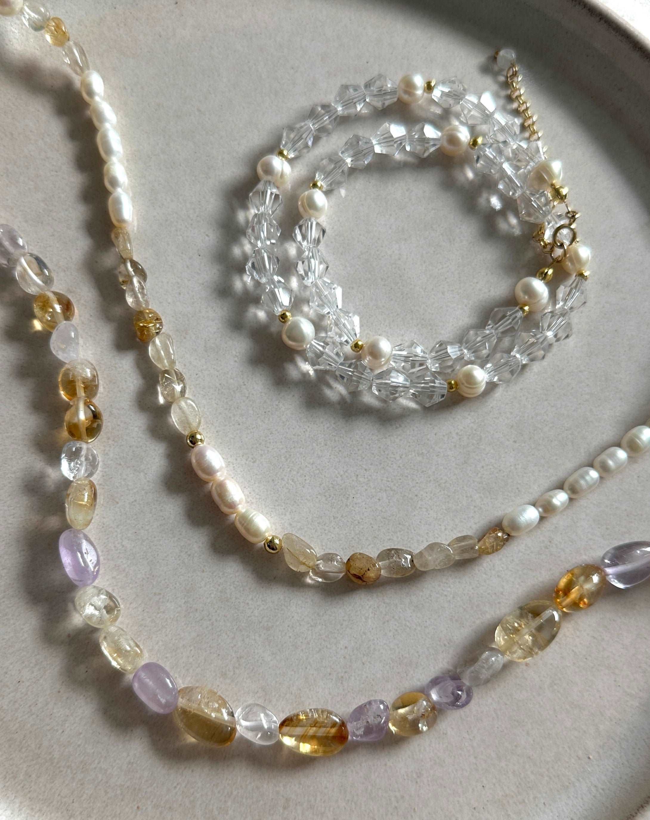 Citrine & Purple Necklace